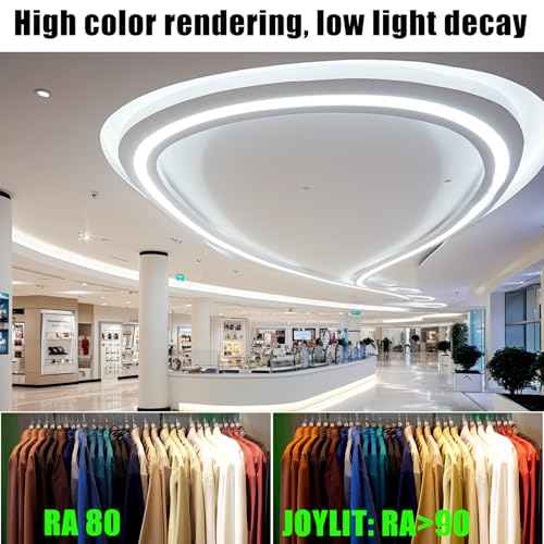 JOYLIT 30MM Wide COB LED Strip Lights 24V Cool White 6000K 16.4FT/5M 8000LEDs 22000LM Ultra Bright, 5 Rows LED Tape Light CRI 90+ 160W Dimmable Indoor Light Strip for Commercial, Home, Industrial
