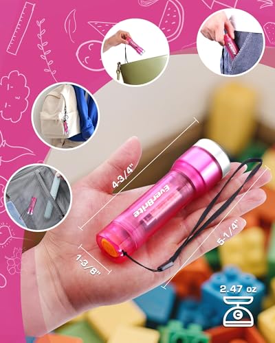 EverBrite Pink Small Flashlight - 3 Modes, Batteries Included, Compact & Waterproof