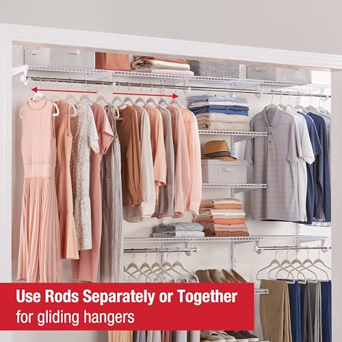 Rubbermaid Configurations Custom Closet Kit 4-8 Ft White Adjustable Shelving