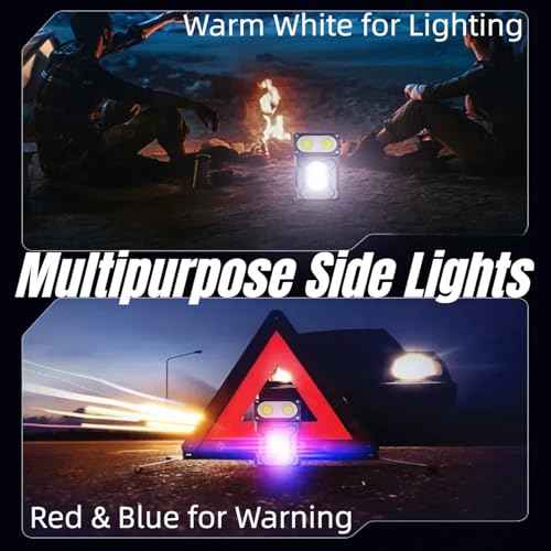 800LM Mini EDC Flashlight with Dual Sources, 7 Lighting Modes, Magnetic Base & Steel Clip, LED Pocket Flashlight for Emergency, Working, Walking Dog, Hiking, Camping