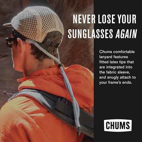 Chums Original Cotton Safety Eyewear Retaine-Unisex Keeper for Sunglasses-Adjustable Fit & Made in USA (Standard-End Size)
