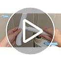 White Wall-Mounted Toilet Plunger with Holder | Upgraded Dual Handle Design