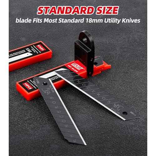 18mm Snap Off Blades SK5 Utility Knife Retractable Blades, Box Cutter, 30 Piece