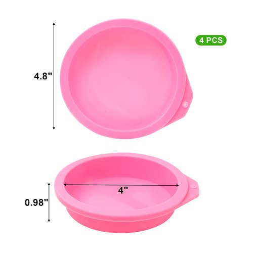 YINARONG 4 Pcs Air Fryer Egg Molds, Air Fryer Egg Molds Silicone, Air Fryer Bites Egg Molds for Muffin Lids, Toast, Non-Stick Air Fryer Accessories