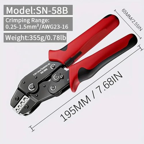 1 Pack Automatic Wire Crimper Tool for Small Electronics - Easy-Squeeze Spring Handle Plier to Fix Phone/Computer Wires, DIY Home Repair Kit.