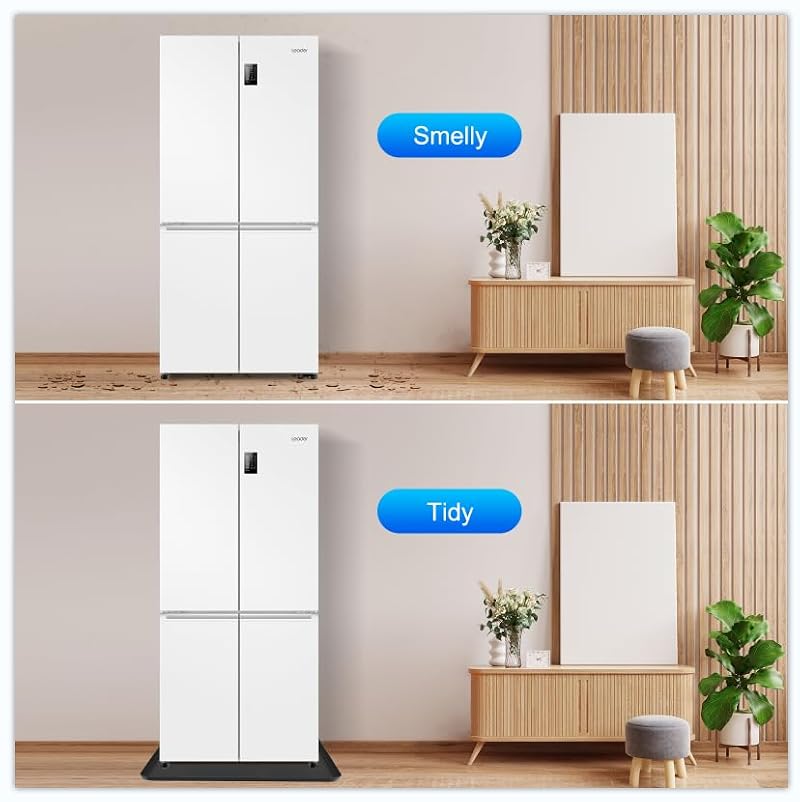 DTOMCD 19.7 x 19.7 x 0.6 in Mini Fridge Silicone Mat with Raised Edges - Leak-Proof Floor Protector