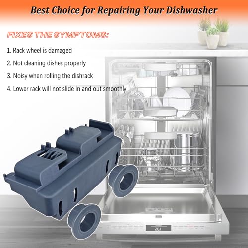 EfenaLife WD28X27241 Dishwasher Lower Rack Carrier & Roller Kit for GE (Replaces WD12X10438/39/46/47/22656/22657) – 1 Pcs