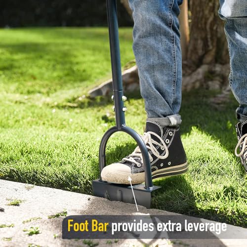 Colwelt 38-Inch Saw-Tooth Edger for Lawn & Garden, Half Moon Border Tool with T-Grip