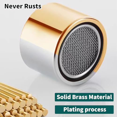 TSBSHum Female 4PCS Bathroom Sink Aerator 2.2 GPM Brass Stainless Steel Replacement