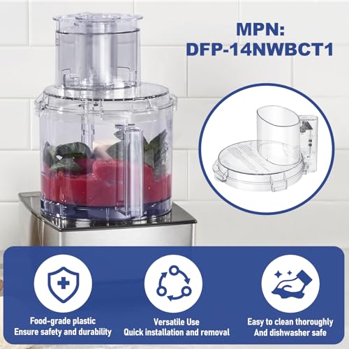 IHOUMEX DFP-14NWBCT1 4-Lug Work Bowl Cover for Cuisinart DFP-14 Series, 7.6x4.3in