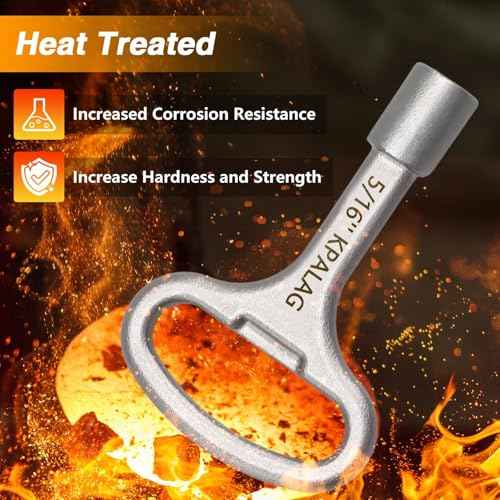 Upgraded Stainless Steel 5/16'' Square Hydrant Key, Sillcock Water Key, Shut Off tool for Wall Hydrant Water Spigot and Outdoor Hose Faucet Valve, Replace# 80132