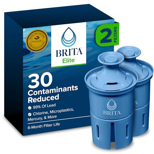Brita Elite Replacement Water Filters 2 Pack - NSF Certified, Long-Lasting Contaminant Reduction