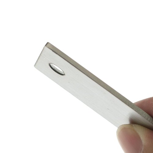 Maxmoral Door Hole Cover Plate Matching Screws Stainless Steel Door Edge Filler Plate Impact Blank Cover Latch Door Hole Repair Gasket for 1-1/8 in. Door Mortise Edge Filler Plate Silver