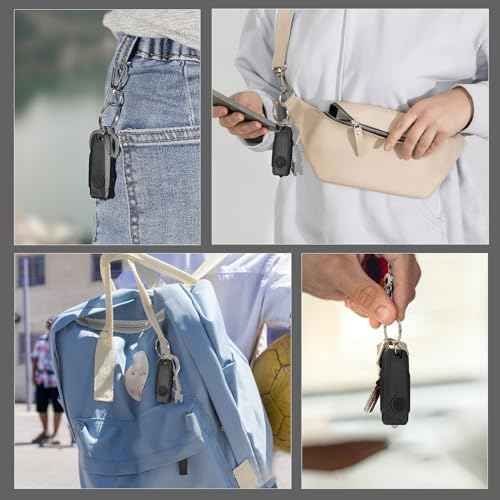 USB Rechargeable Keychain Light, 3pcs Mini LED Flashlight with Keyring, Great EDC Tool, Gift for Kids Teens (3, Black)