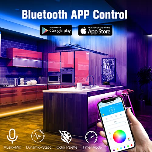 DAYBETTER 200FT RGB LED Strip Lights with App & Remote Control for Party Bedroom Decor