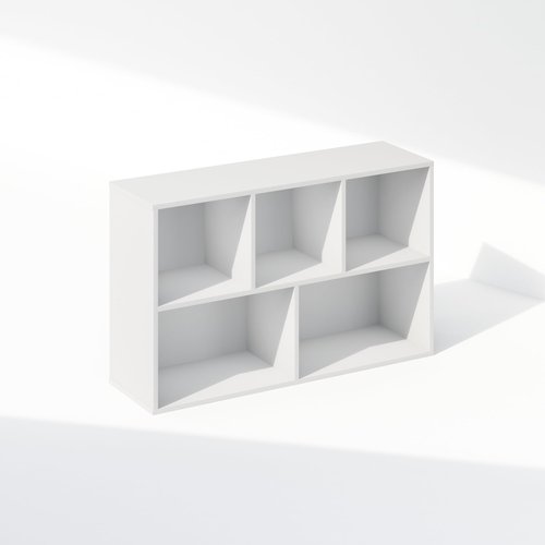 Furinno Reed 5-Cube Open Shelf Clothing & Closet Storage Organization, White
