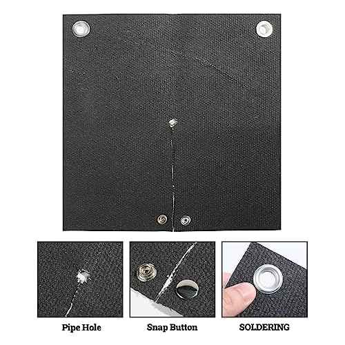 Zlirfy Welding Blanket,Heat Shield Welding Pad,12''x12'' Flame Protector Pad Plumbing Hole Propane Torch,Soldering Torch Flame Protector,High Temp Heat Resistant Cloth for Soldering Copper Pipe
