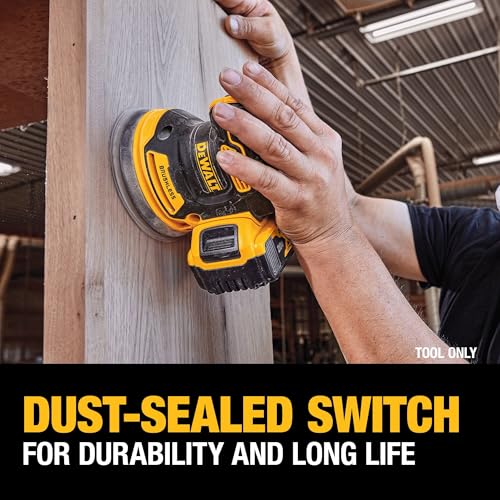 DEWALT 20V MAX Orbital Sander Tool Only - Brushless, Variable Speed, 5 Inch