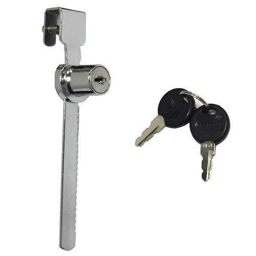 WOOCH Sliding Glass Door Ratchet Lock with Chrome Finish, Keyed Alike Showcase Display - 2 Pack