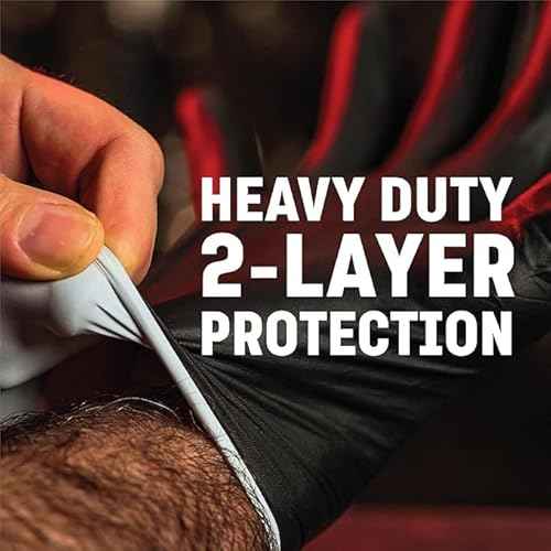 Venom Steel Industrial Nitrile Gloves, 6 mil, 2 Layer Rip Resistant, One Size Fits Most, 100 Count, (Pack of 3)