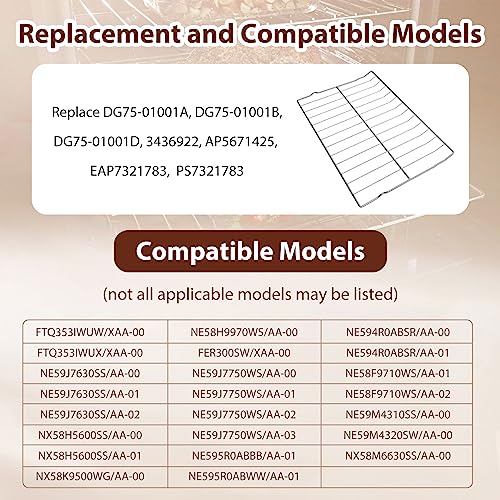 Cooouds DG75-01001C/D Oven Rack Replacement for Samsung Ovens (2-Pack) 304 Stainless Steel