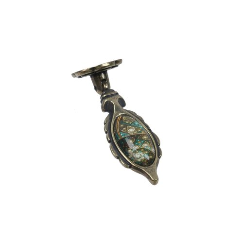 MY MIRONEY Antique Drawer Pulls - Bronze Metal Cabinet Knobs with Gothic Stained Glass Design, Smooth Tear Drop Pulls for Dressers & Cabinets (4 Pack)