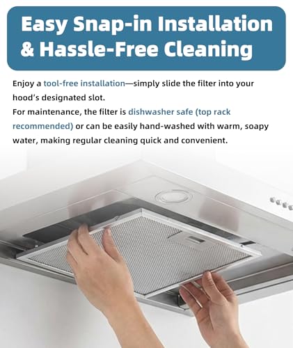 Universal Range Hood Grease Filter 12-5/9" x 10-1/5" | 5-Layer Aluminum Mesh, Dishwasher Safe