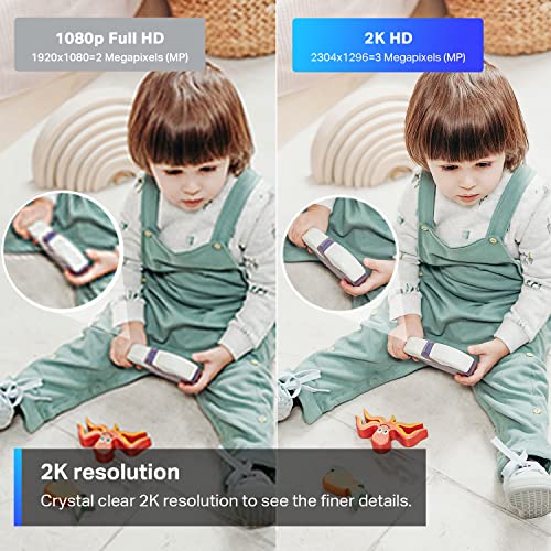 Tapo 2K Indoor Security Camera Baby & Pet Monitor White 1-Pack