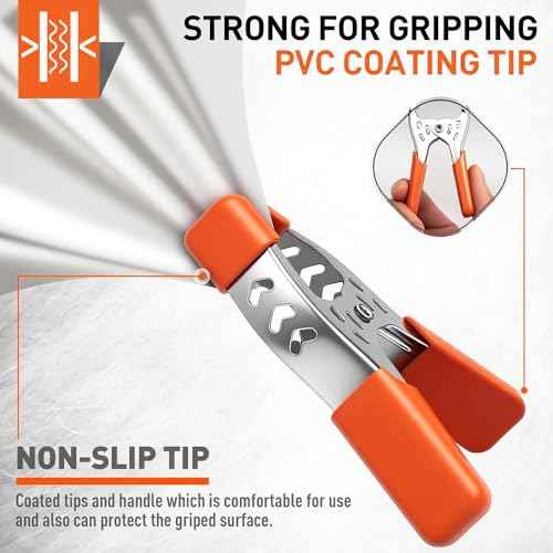 HORUSDY 8-Piece 4" inch Spring Clamp, Heavy Duty Spring Metal Spring Clamps, 1.5"-inch Jaw opening