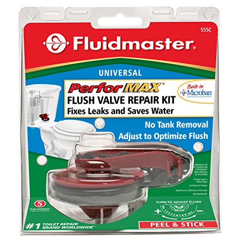 Fluidmaster 555CRP8 PerforMAX 2-Inch Universal Toilet Flush Valve Repair Kit - 5 Minute Install
