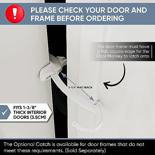 Childproof Door Lock & Pinch Guard for Kids & Pets - Easy Install, No Tools