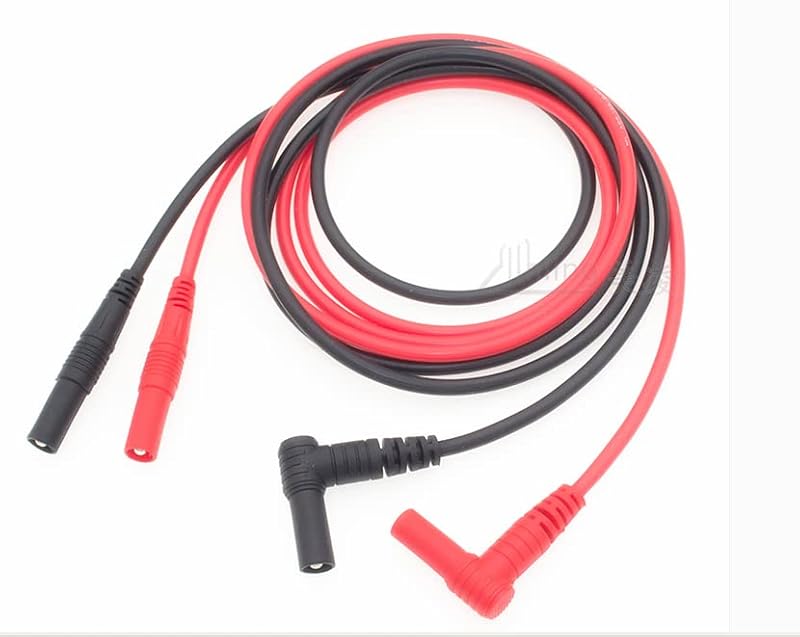2-Pack Digital Multimeter Test Leads 1.2m Silicone Cables with Banana Plugs