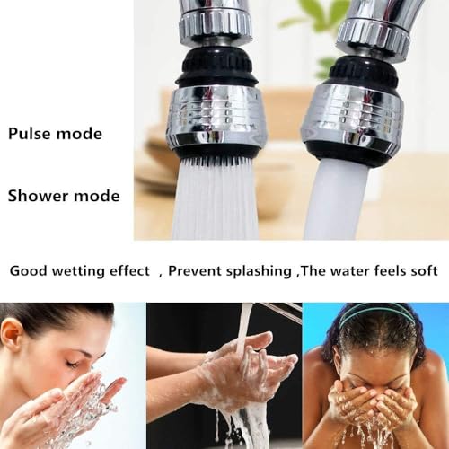 2 Pack 360° Swivel Faucet Aerators Water Saving Filter for Kitchen Sink