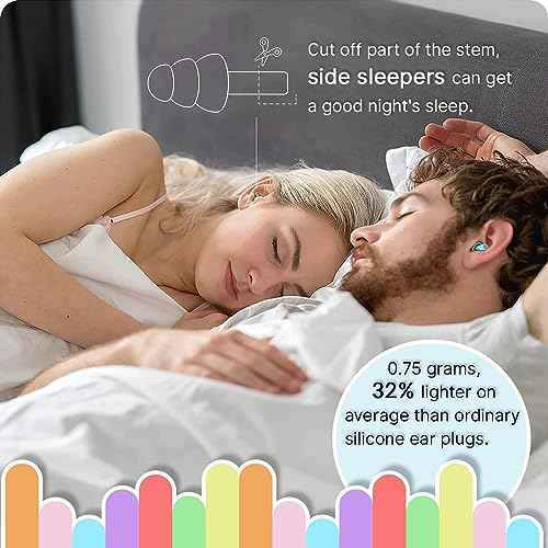 Earplugs for Sleeping,8 Pairs Noise Cancelling Silicone Earplugs for Sleeping Swimming Snoring Concerts