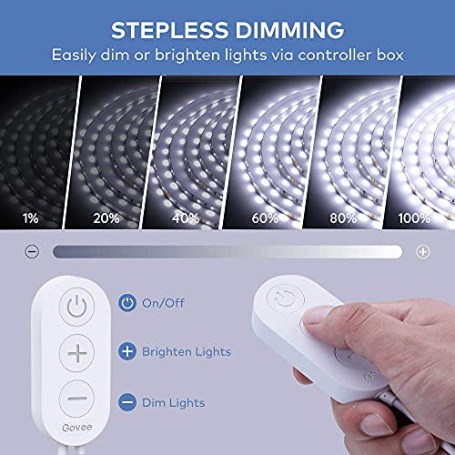 Govee 16.4ft White LED Strip Lights Dimmable 6500K with Control Box