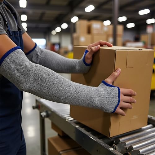 G & F PRODUCTS 100% Kevlar fiber by DuPont Cut Resistant Knit Sleeve, Sold by 6-piece pack