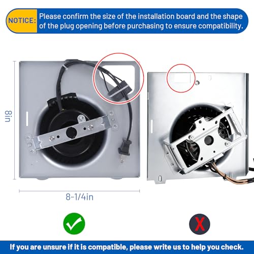 Cylrod 8 x 8-1/4 Inch Bathroom Exhaust Fan Motor Replacement for Broan 678-G 2678F-A