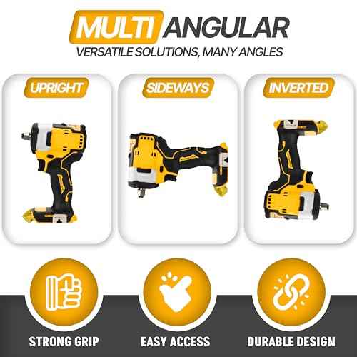 PERCH 9 Pack Tool Holder Wall Mount for DeWalt 20v/60v Cordless Tools - Snap Fit Drill Hanger With 18 Screws - Easy to Install, Screw in and Lock