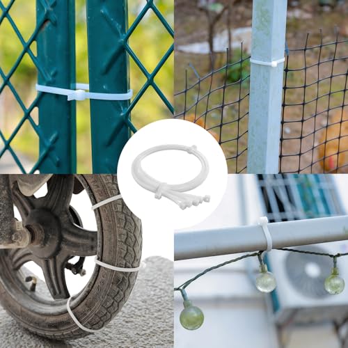 White 18 Inch Heavy Duty Zip Ties 120 Lbs Tensile Strength, 100 Pack - Self-Locking Cable Ties for Indoor & Outdoor Use