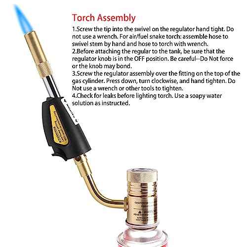 Turbo Torch Tips, Gas Self Ignition Turbo Torch Regulator Brazing Soldering Welding Plumbing Gun Tool Home Accessory