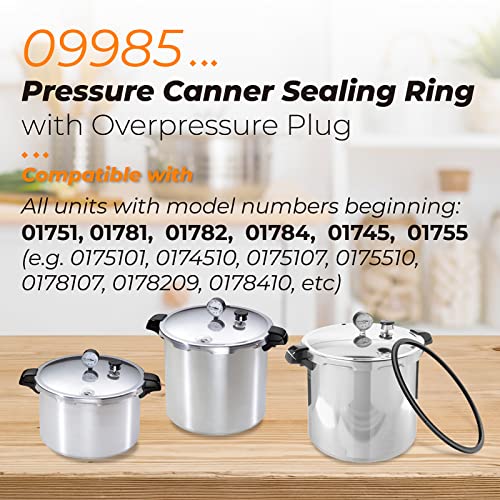 ANTOBLE 09985 2-Pack Pressure Canner Sealing Ring for Presto 16-23 Qt