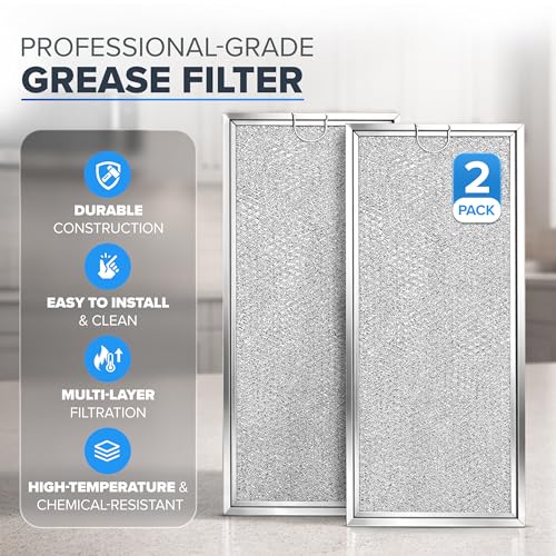 Microwave Filter Replacement 13x6 inch (2 Pack) for Whirlpool & GE