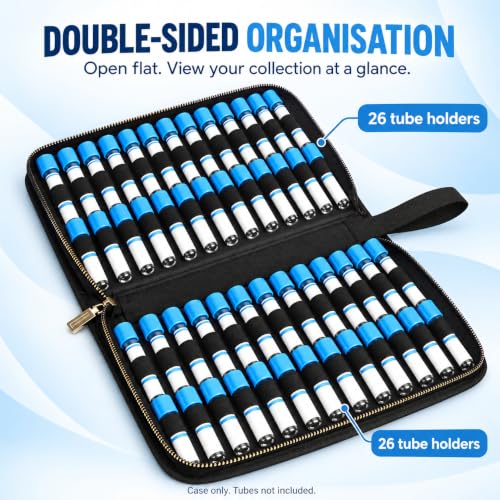 Homeopathic Remedy Tube Organizer Case, Black Fabric, Holds 52 Tubes