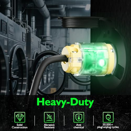 EPLESFTON Lighted 20A 125V NEMA 5-20R Female Extension Cord End - Commercial Grade