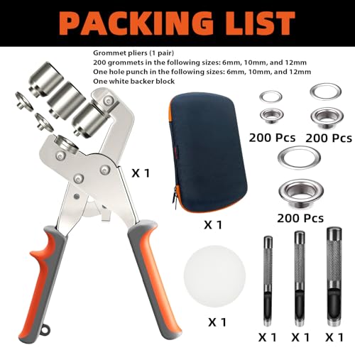 Heavy-Duty Grommet Tool Kit for Tarps, Flags, and Canvas Repair