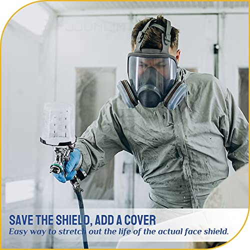 100 Pack Peel Off Lens Cover Compatible for 3M 6885, 6000, 6700, 6800, 6900 Series Faceshield Cover