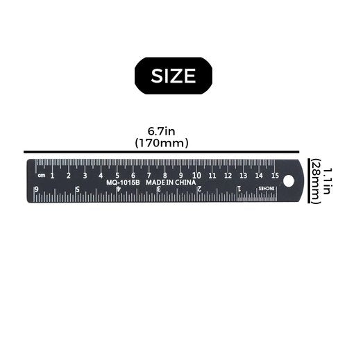 7pcs Stainless Steel Ruler, Centimeter British Metric rulers, Precision Measuring Tool rulers, Drawing rulers, Centimeter Millimeter inch Conversion Table Ruler, Used for Engineering
