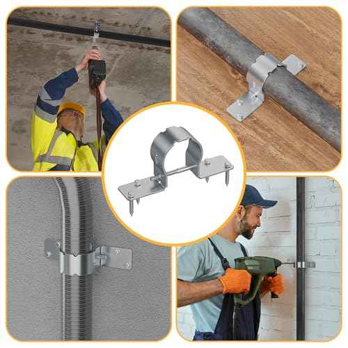 12 PCS Fence Post Brackets, 1 7/8 Steel to Wood Fence Bracket, Fence Brackets for Metal Posts, Galvanized Pipe Grip Tie - Fence Post Repair with Bolts