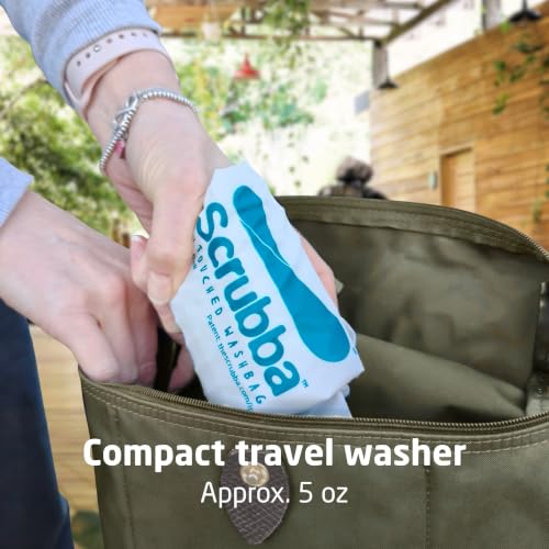 Scrubba Travel Wash Bag - Portable 5 oz Laundry Cleaner with Washboard Technology