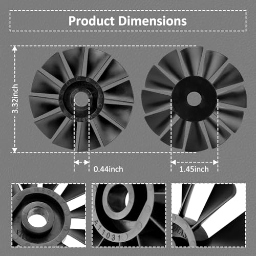HASMX A11031 Air Compressor Fan for Porter Cable, DeVillbiss - Fits Craftsman Models: Sears Craftsman - 919.167630, 919.167620, Bostitch
